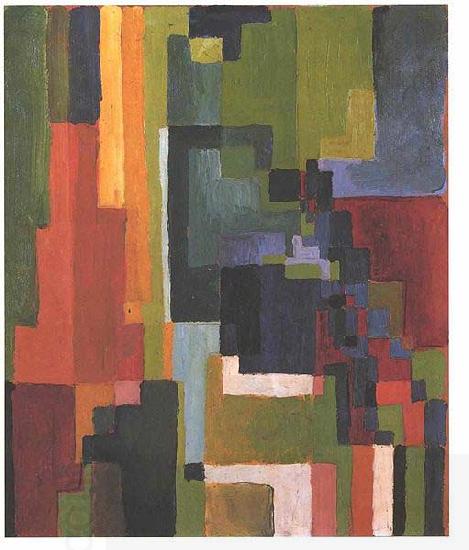 August Macke Colourfull shapes II China oil painting art